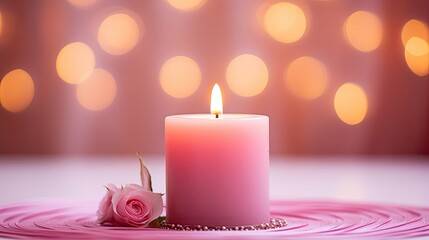 Wall Mural - fragrance pink candle