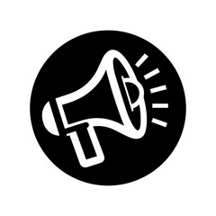 Wall Mural - megaphone icon. speaker symbol. black icon of megaphone isolated on white