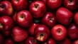 red apples top view close up frame background wallpaper