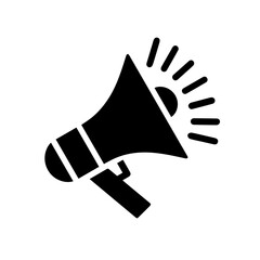 Wall Mural - megaphone icon. speaker symbol. black icon of megaphone isolated on white