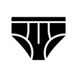 Men's underpants icon. Symbol of men's underpants. Black panties icon