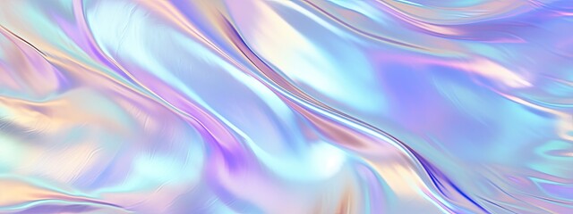 Poster - Hologram texture. Gradient abstract background. Holographic rainbow foil. Light metal pastel pattern. Iridescent foil effect texture. Pearlescent gradient