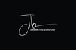 © md.mahamud hassan - JB initials Handwriting signature logo. JB Hand drawn Calligraphy lettering Vector. JB letter real estate, beauty, photography letter logo design.