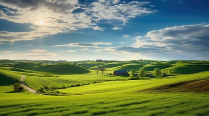 Wall Mural - agriculture rolling farm