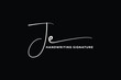 © md.mahamud hassan - JE initials Handwriting signature logo. JE Hand drawn Calligraphy lettering Vector. JE letter real estate, beauty, photography letter logo design.