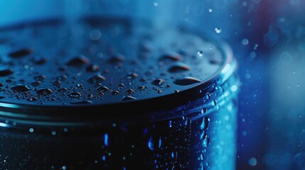Poster - Water droplets can be seen on a glass surface. This image can be used for various purposes