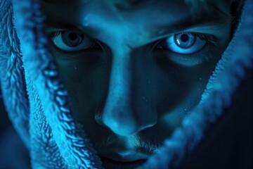 Aufkleber - Person wearing a hoodie up close. Versatile image suitable for various uses