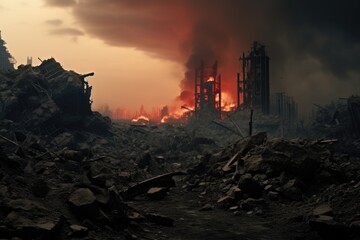 Poster - A captivating image of a fire burning in the sky. Perfect for adding a dramatic touch to any project