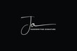 © md.mahamud hassan - JA initials Handwriting signature logo. JA Hand drawn Calligraphy lettering Vector. JA letter real estate, beauty, photography letter logo design.