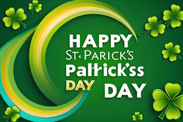 happy st patricks day background holiday illustration green saint patrick generative AI design