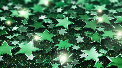 Poster - Abstract shiny background with blue glitter. Scattered confetti sparkles with light blue pastel color.