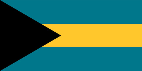 Bahamas flag in official colors and proportion correctly vector