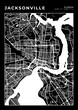 Jacksonville City Map, Cartography Map, Street Layout Map