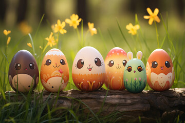  easter eggs in grass