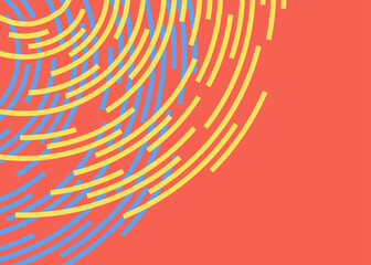 Poster - Minimalist background with overlapping curved swirl lines pattern and with some copy space area