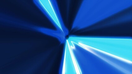 Poster - Blue energy tunnel frame with futuristic electric field particles and lines of high-tech energy. Abstract background. Video in high quality 4k, motion design
