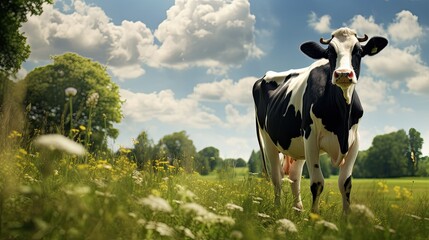 Wall Mural - grazing dairy cow