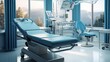 Hospital empty operation room with surgery bed and surgery Generative AI