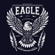 eagle wing tshirt vector design