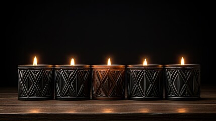 Canvas Print - wax five candle