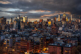 Fototapeta Krajobraz - NYC Manhattan cityscape at sunset