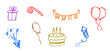 © Grunge Designs - Birthday Party Related Items Crayon Chalk Drawing