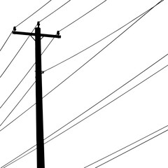 power lines on a white background