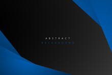 Black And Blue Shape Abstract Background With Luxury Concept Design. Vector Illustration