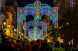 Catania festival gates from lights, fading to far