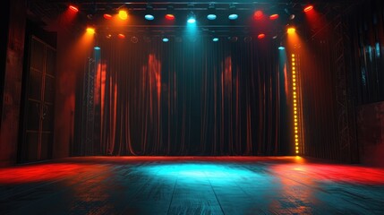 Poster - Free stage with lights