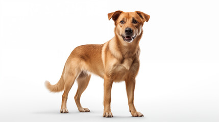 dog is cute animal for pet on white isolated background