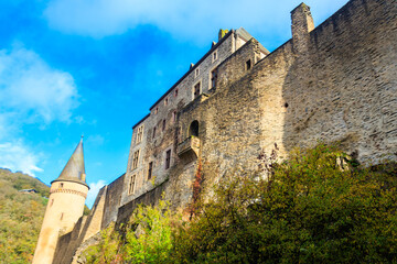 Canvas Print - View of Vianden castle in Luxembourg