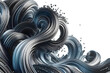 Abstract Metallic Elegance: Chrome Wave in 3D Rendering, Ai Generated 