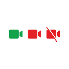 Poster - Video camera icon. Vector illustration. Flat design style eps 10. resources graphic element design. Vector illustration with a technology and user interface theme