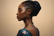black woman side profile