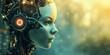 AI virtual companion concept, futuristic technology lifestyle