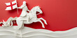 Knight on a horse: st. george's day banner