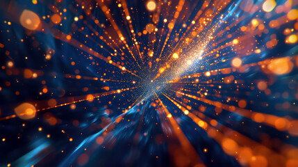Wall Mural - cosmic light burst in space - abstract representation of a supernova explosion