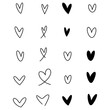 © CHAIYAPHON - Heart doodles. Hand drawn hearts. Design elements for Valentine's day. Vector EPS 10.