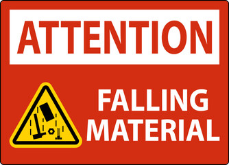 Wall Mural - Attention Sign, Falling Material