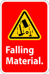 Wall Mural - Caution Sign, Falling Material