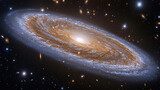 Fototapeta Uliczki - Galactic Core Radiance: A Rotund Galaxy with a Contented Gaze