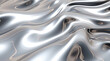 © Duo Assyifa - Holographic silver chrome gradient waves , liquid texture abstract background. Liquid surface, ripples, reflections. 3d render illustration.