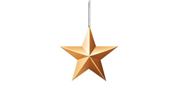 Ramadan concept golden star hanging style PNG 