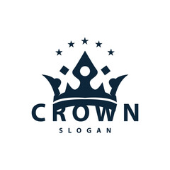 Wall Mural - Crown logo design simple beautiful luxury jewelry king and queen princess royal templet illustration