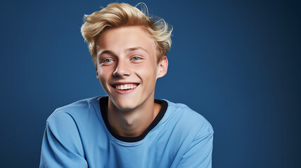 Wall Mural - Portrait of a Caucasian teen boy