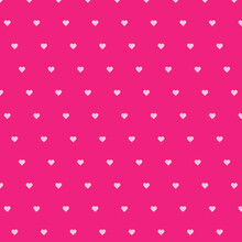 Pink Heart Polka Dots In Pink Background | Adobe Stock