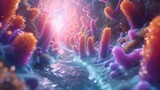 Fototapeta  - Unveiling Gut Bacteria: Molecular Insights into Immunity and Chronic Diseases