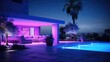 Remote controlled outdoor lighting for improved aesthetics, solid color background