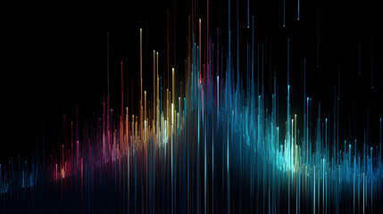 Wall Mural - colorful glowing optical fiber geometric abstract lines poster background